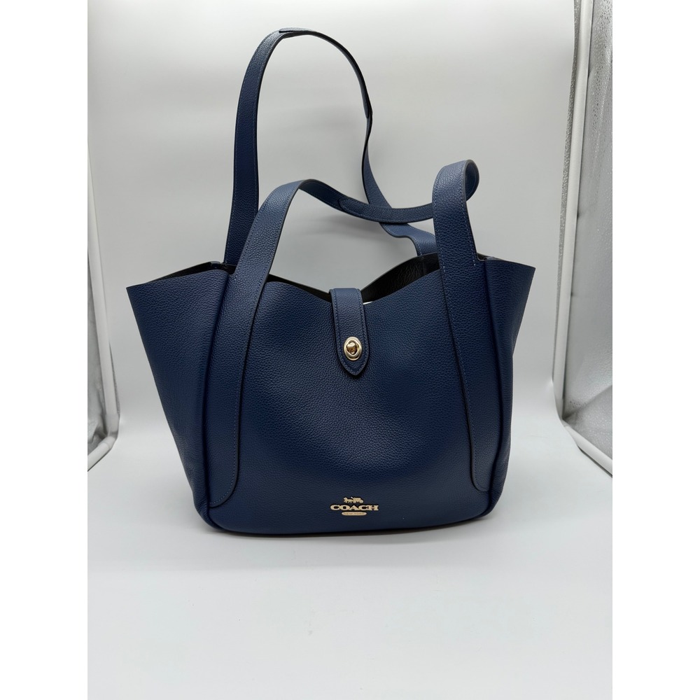 Coach Hadley Hobo 21 Deep Blue Pebbled Leather Shoulder Bag Tote